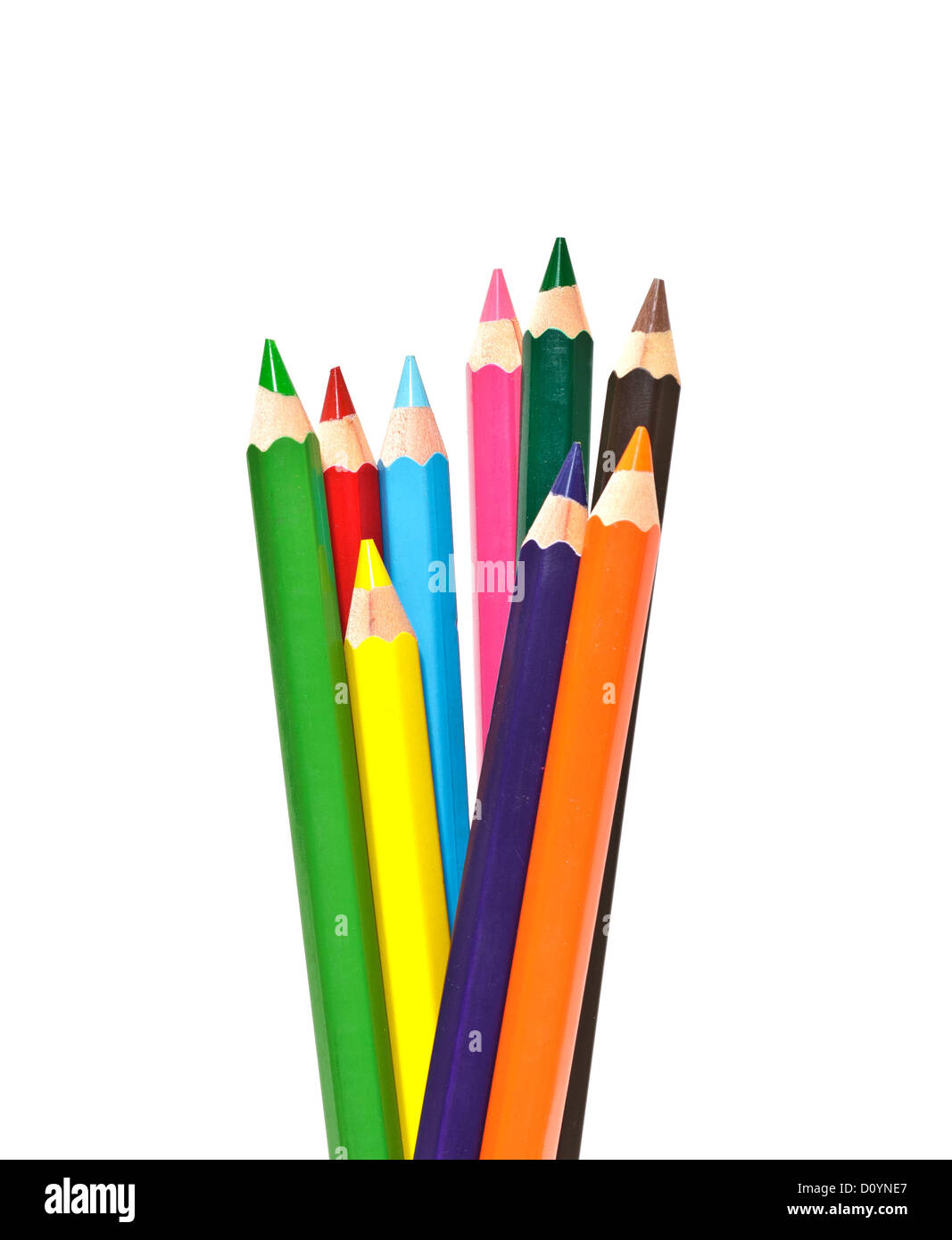 set of colored pencils Stock Photo Alamy