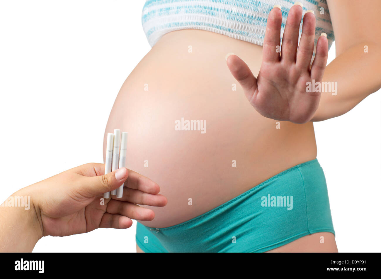 Pregnant belly cigarettes hi-res stock photography and images