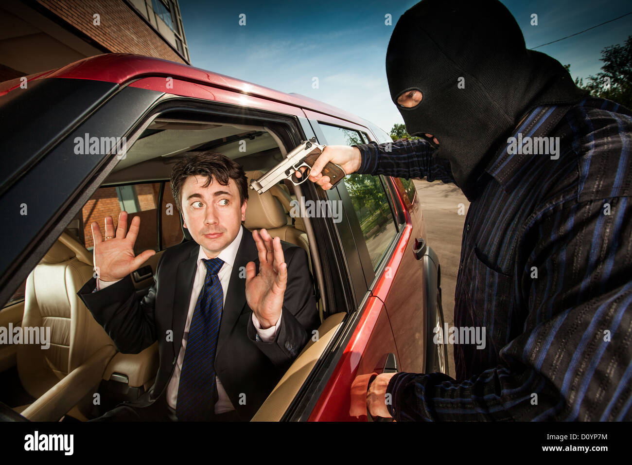 Robbery of the businessman Stock Photo