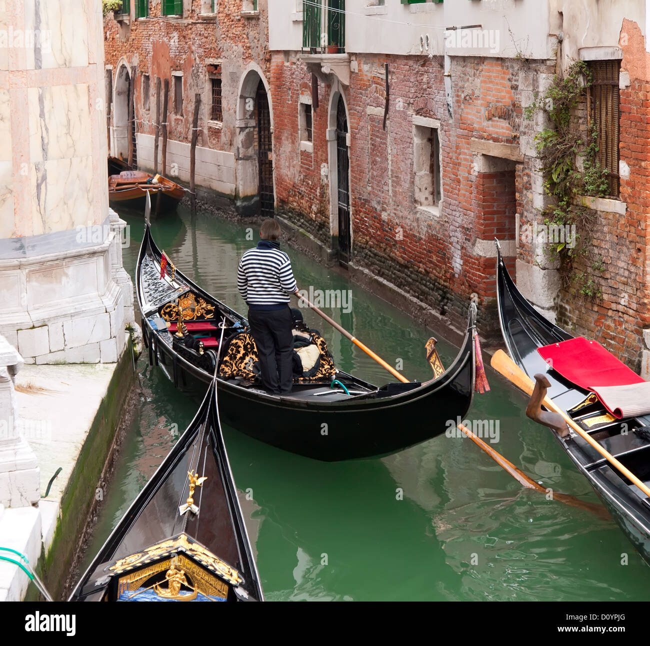 Gondola in Venice channel Stock Photo - Alamy