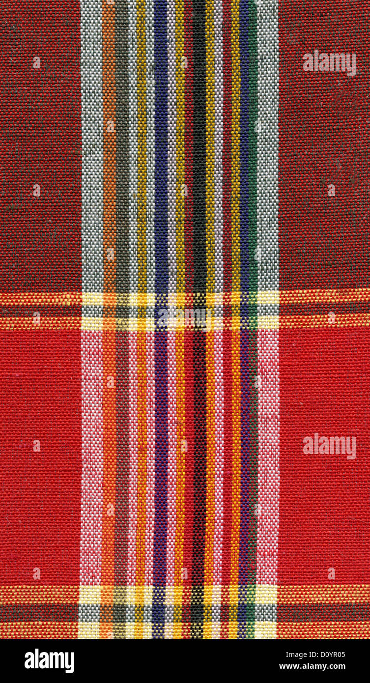 Red and yellow square fabric pattern background Stock Photo - Alamy