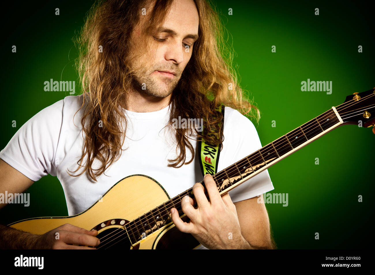 man with a guitar Stock Photo