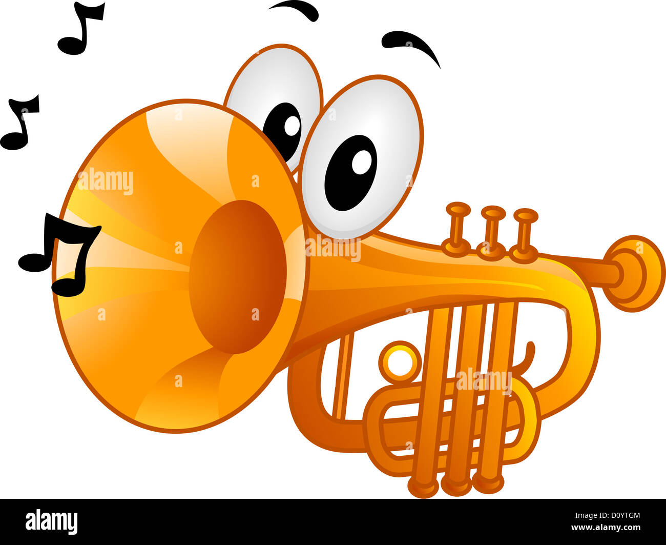 Cartoon trumpet instrument music wind hi-res stock photography and images -  Alamy