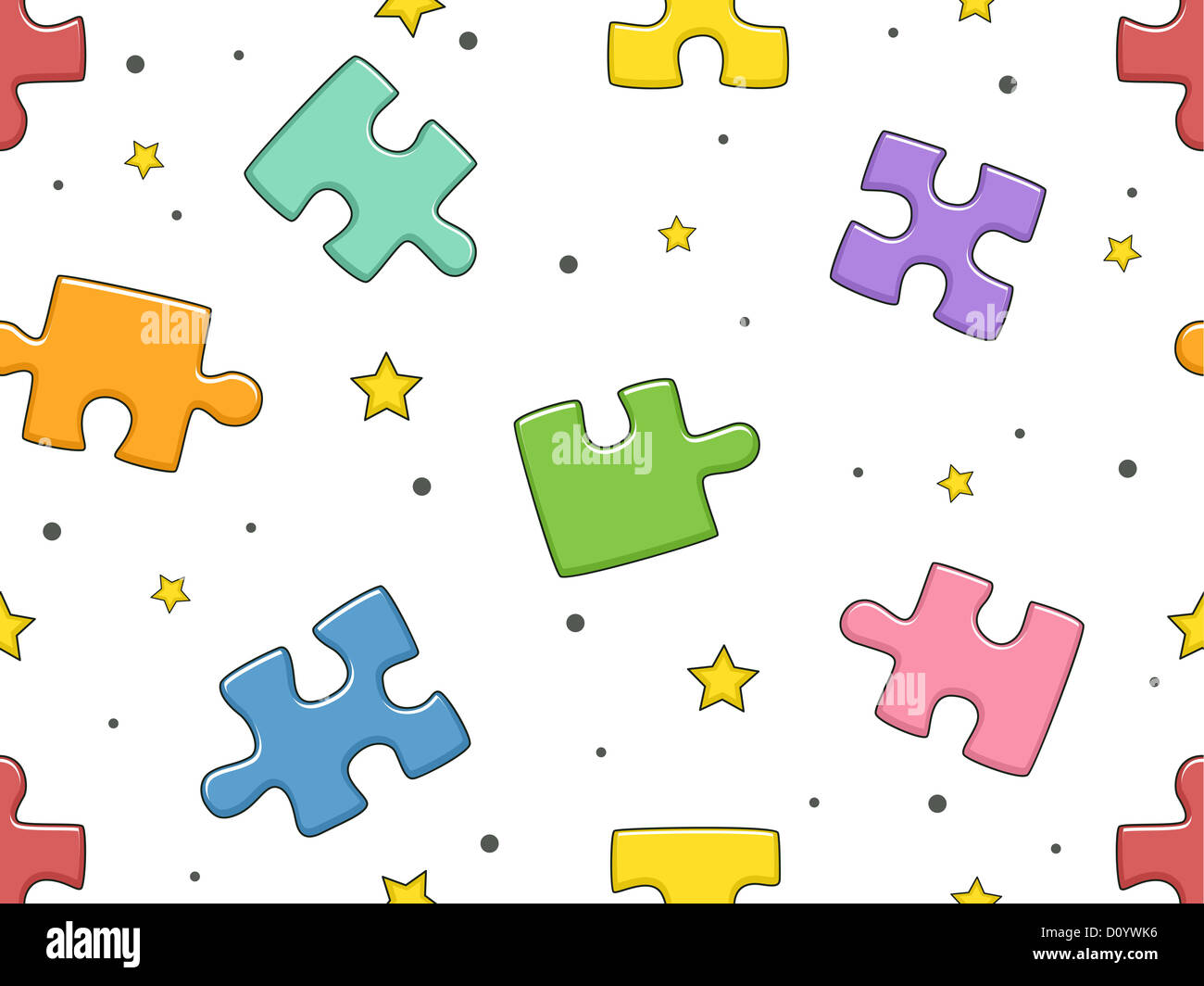 Background Illustration of Jigsaw Puzzle Pieces Stock Photo - Alamy