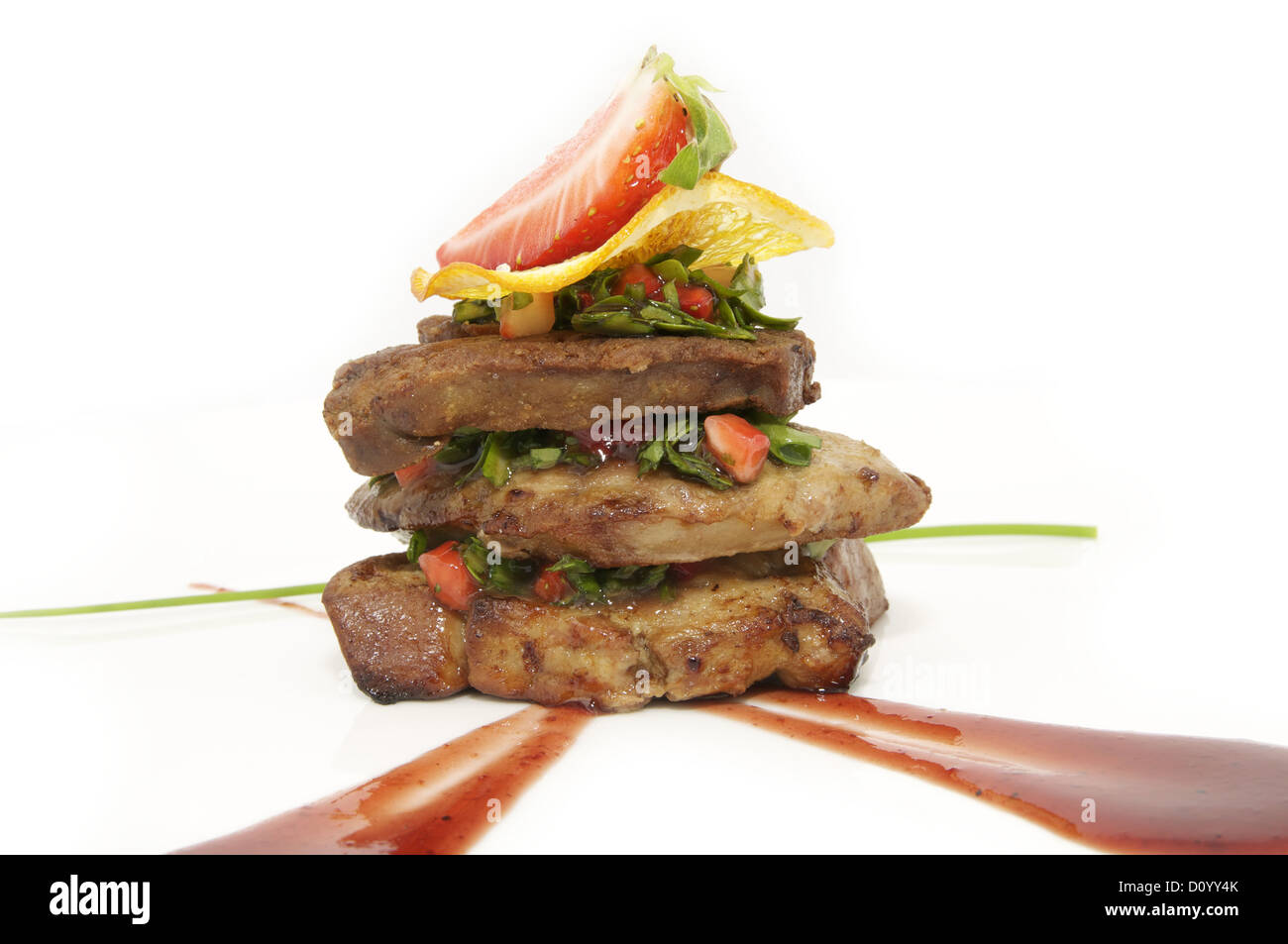 Roast goose liver Stock Photo Alamy