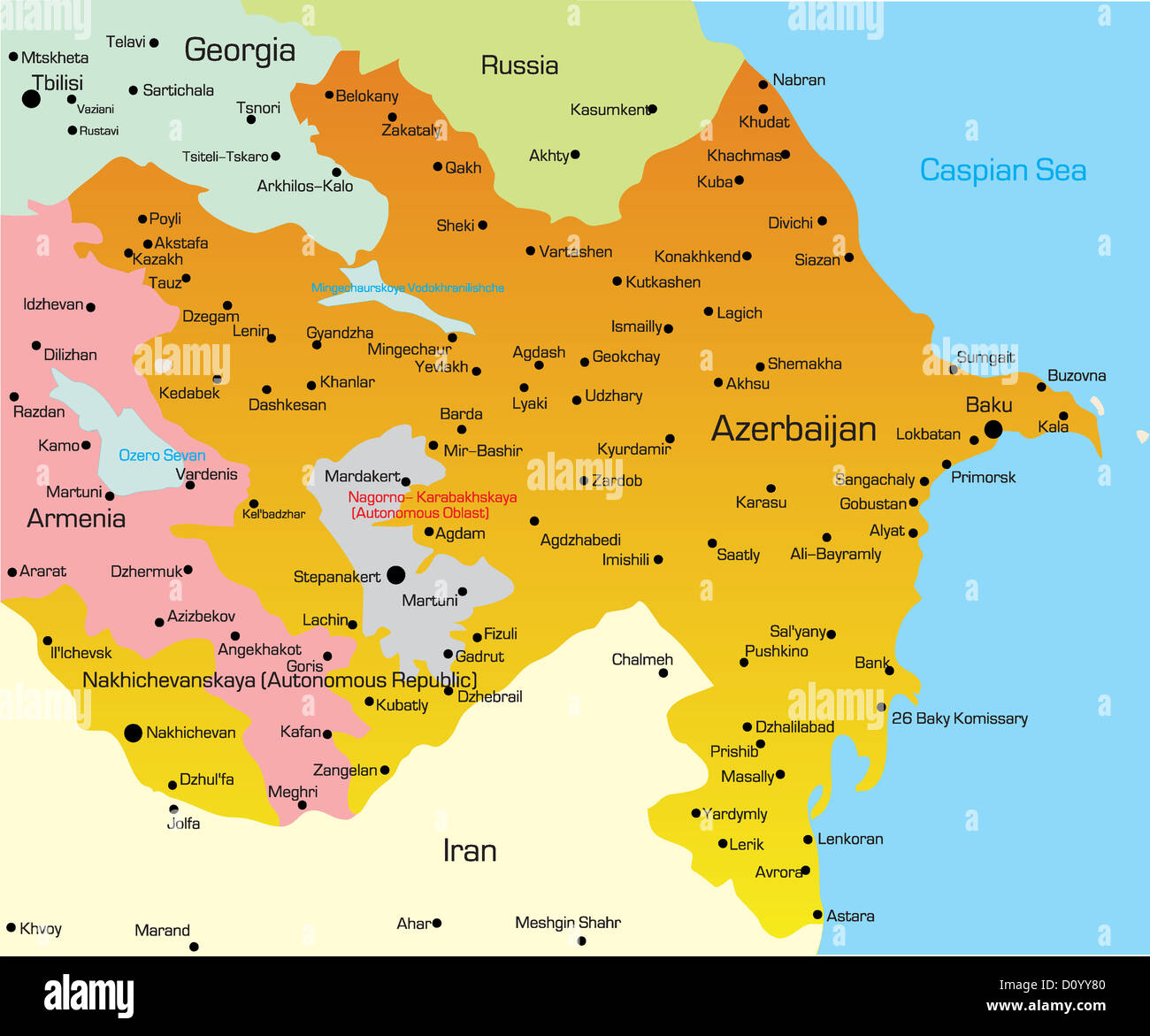 Azerbaijan Provinces Map