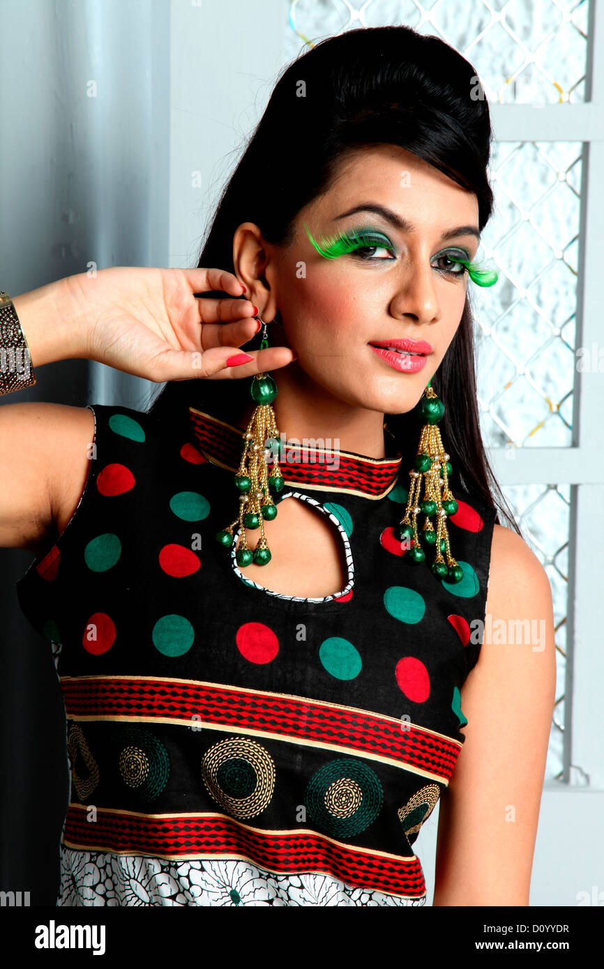 A female Indian model Stock Photo