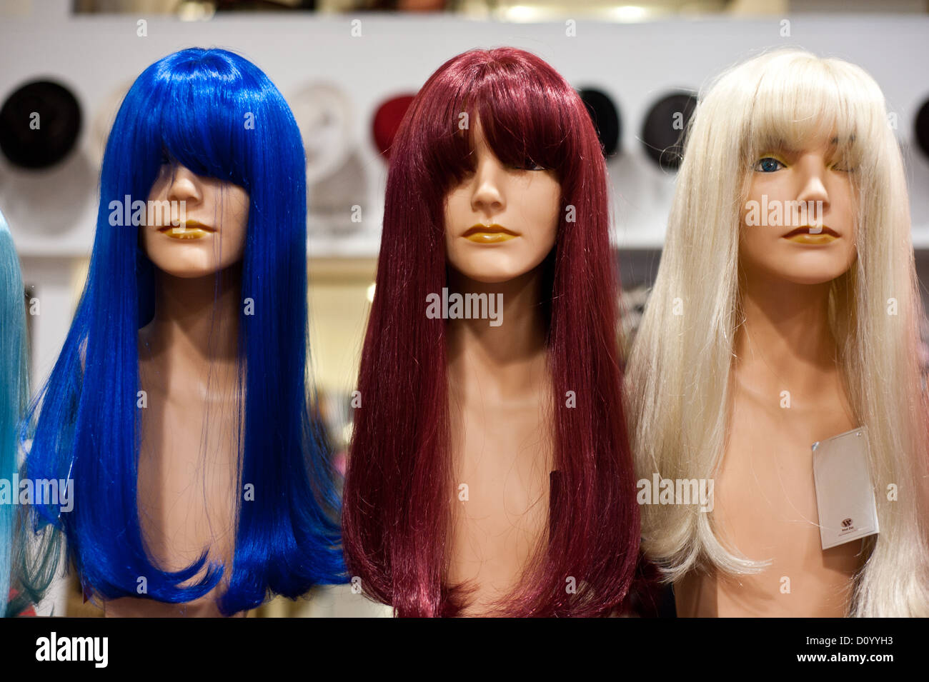 Female wigs Stock Photo