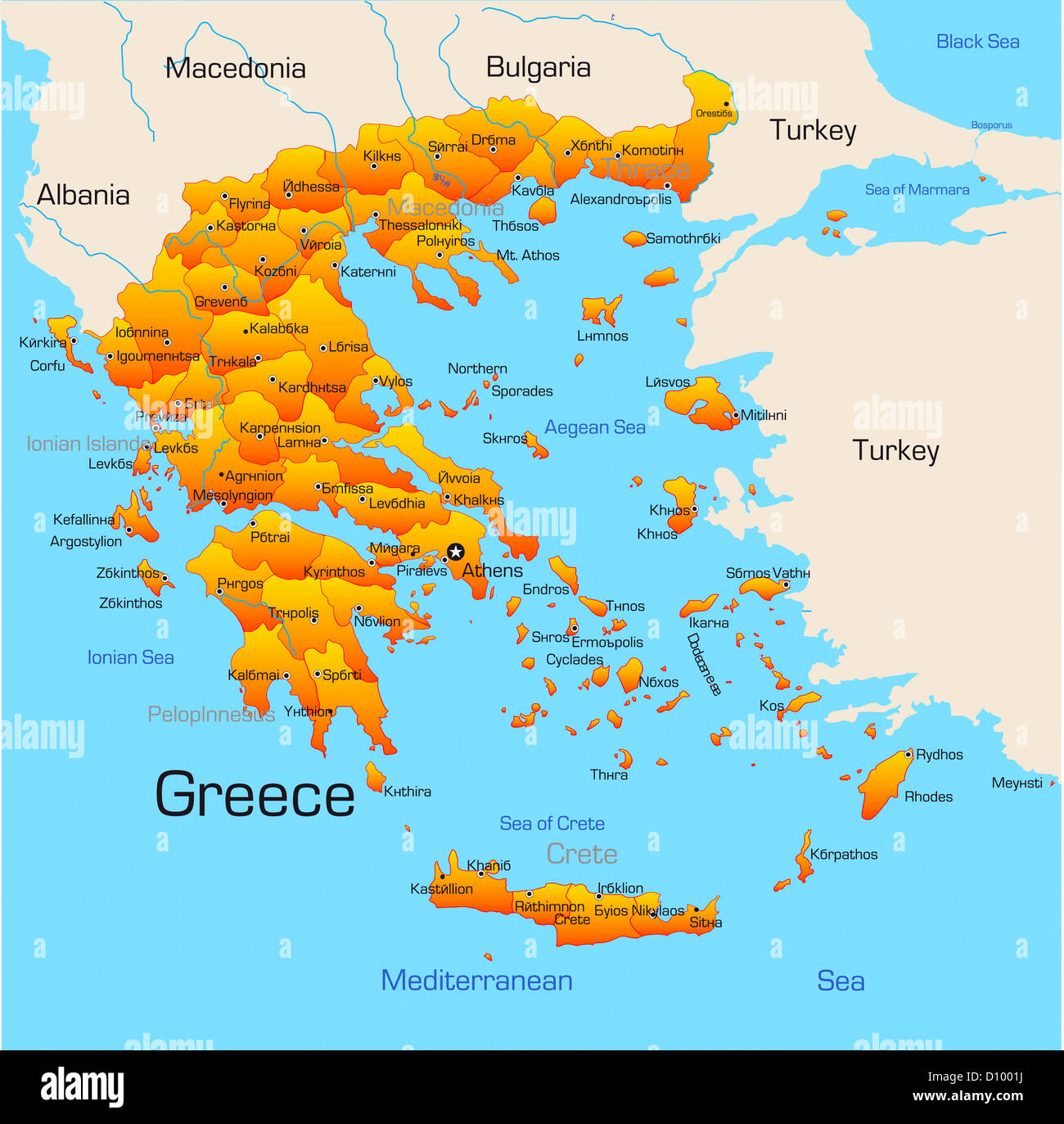 Old map greece crete hi-res stock photography and images - Alamy