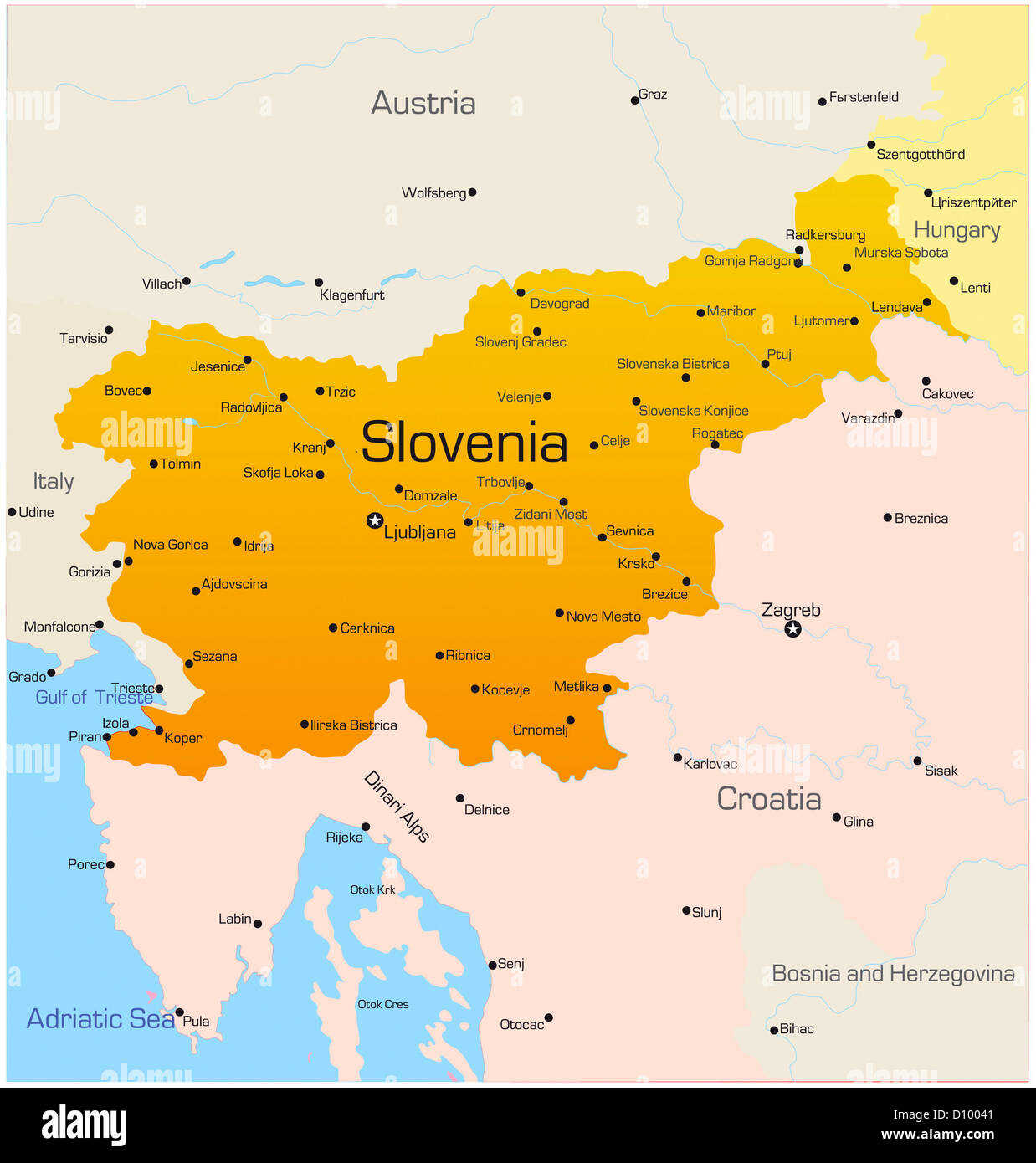 Old ljubljana map hi-res stock photography and images - Alamy
