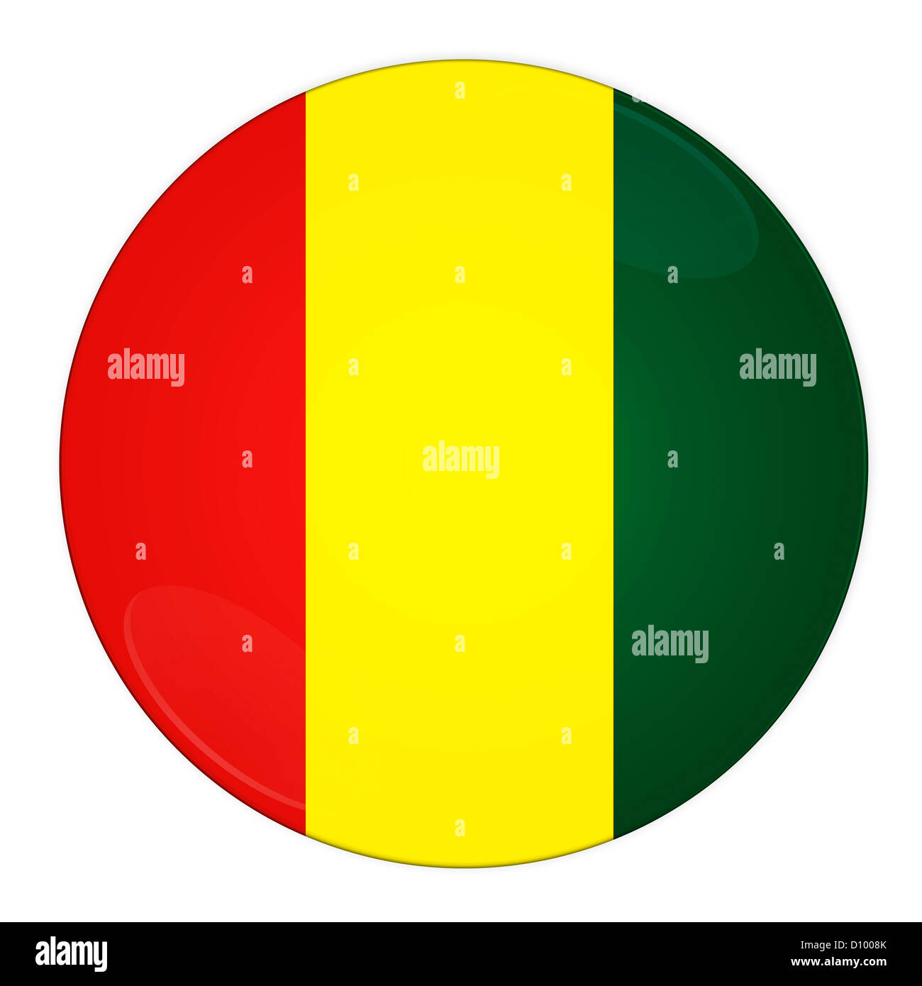 Guinea button with flag Stock Photo - Alamy