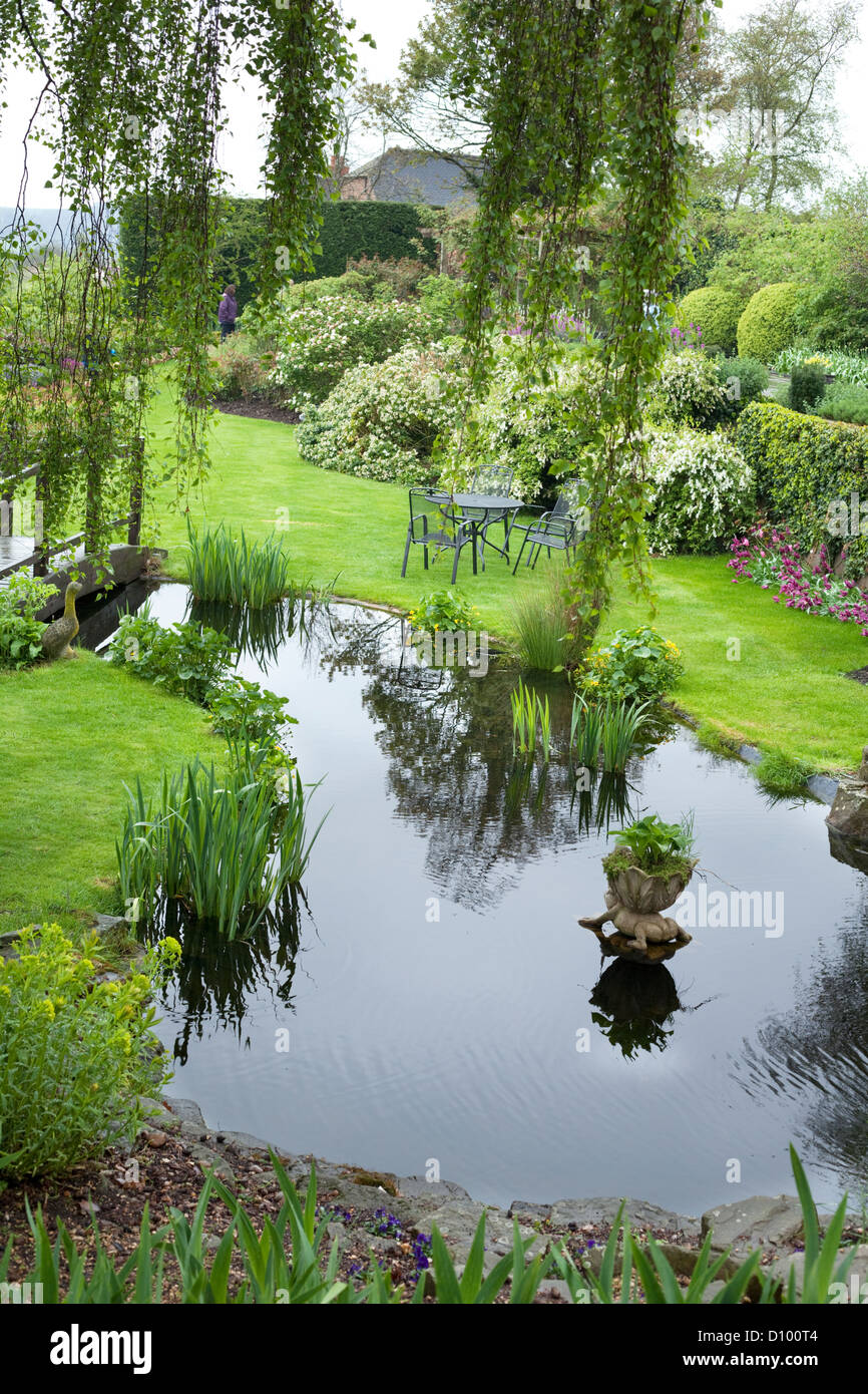 Garden pond, England, UK Stock Photo Alamy