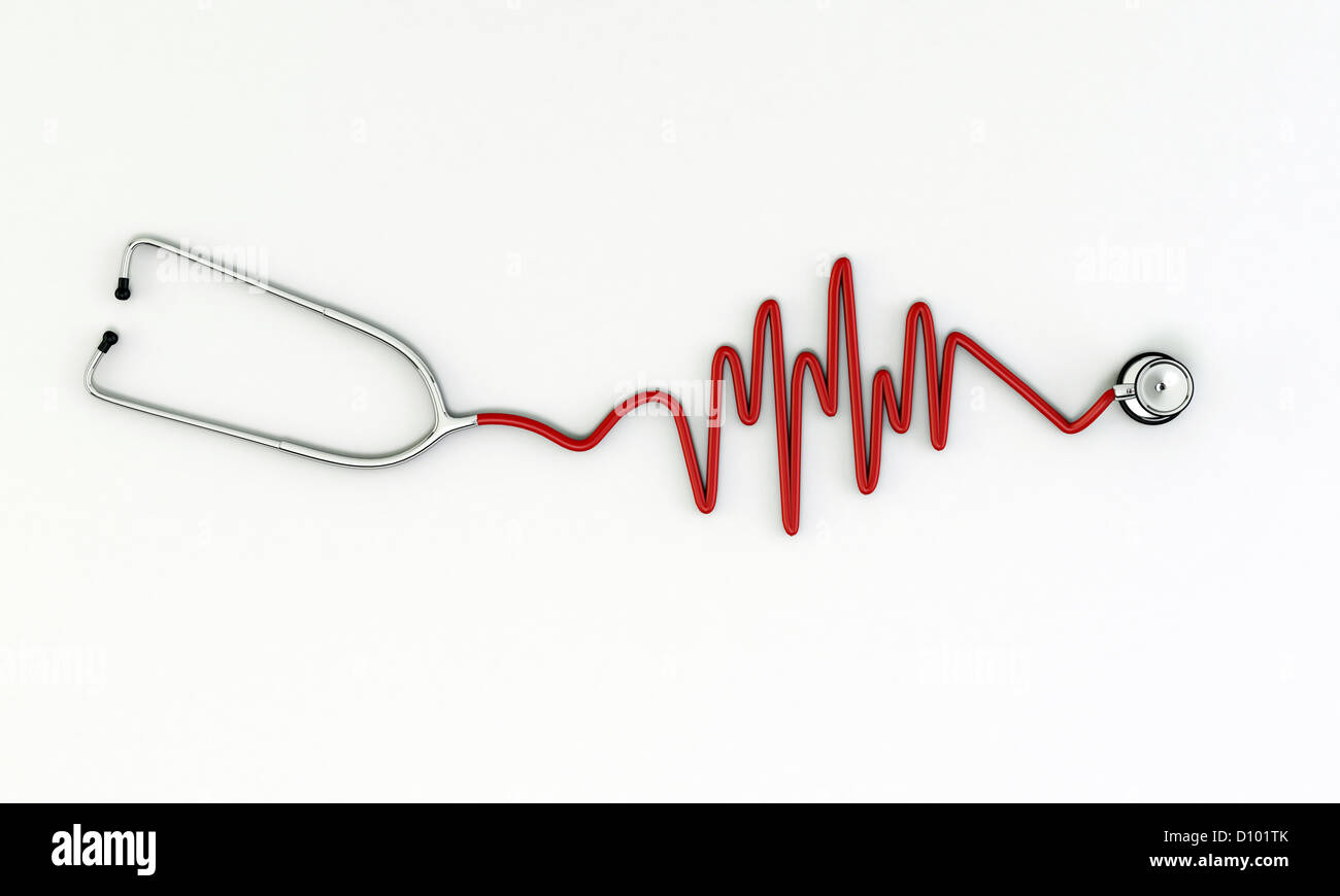 stethoscope medical tool isolated on white background Stock Photo - Alamy