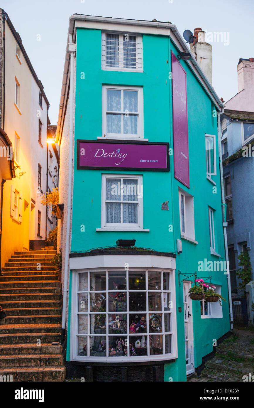 England, Devon, Brixham, Brixham Harbour, Street Scene Stock Photo Alamy