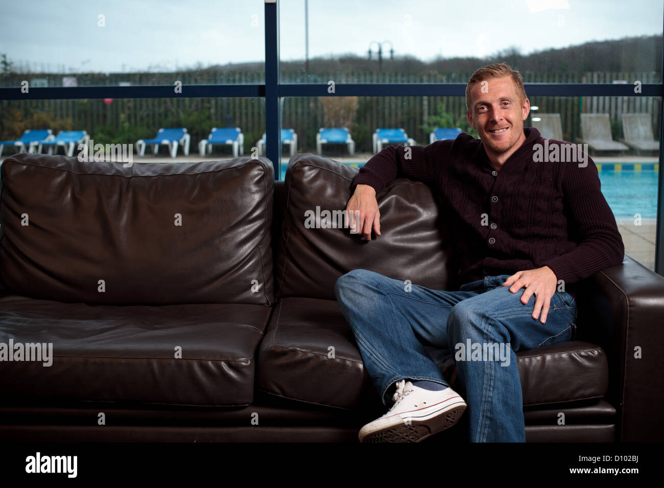 Swansea City Captain Garry Monk photographed at the Glamorgan Health Club, Swansea, Dec 2012 Stock Photo