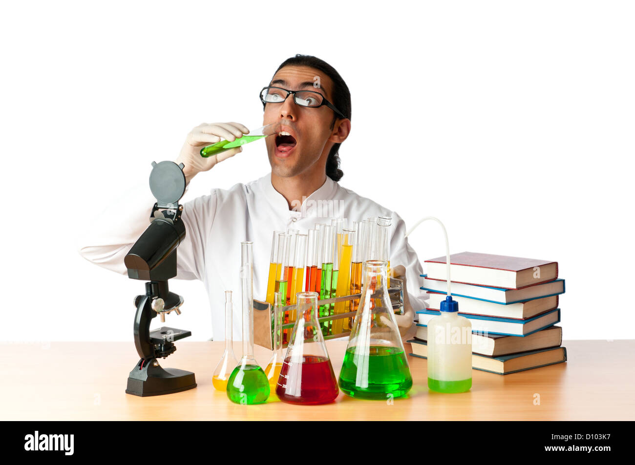 Student working in the chemical lab Stock Photo Alamy