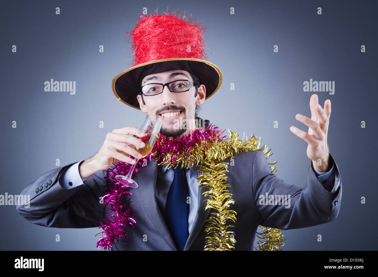 Magician in the business suit Stock Photo