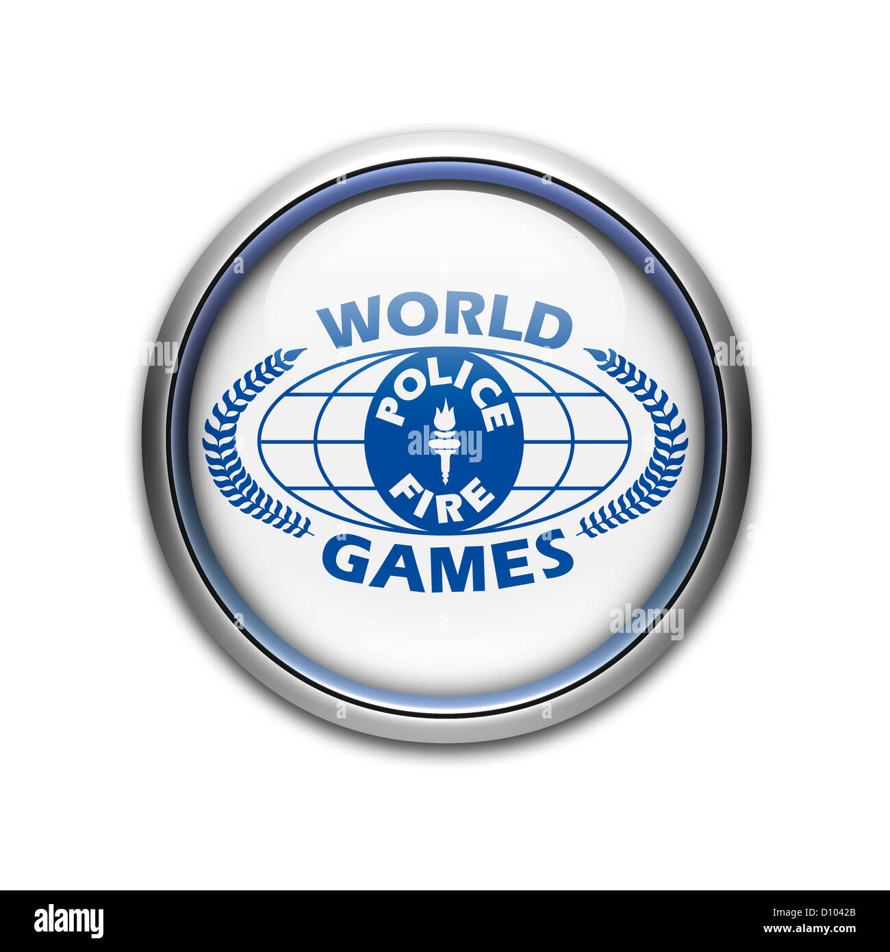 World Police and Fire Games logo / WPFG Stock Photo Alamy