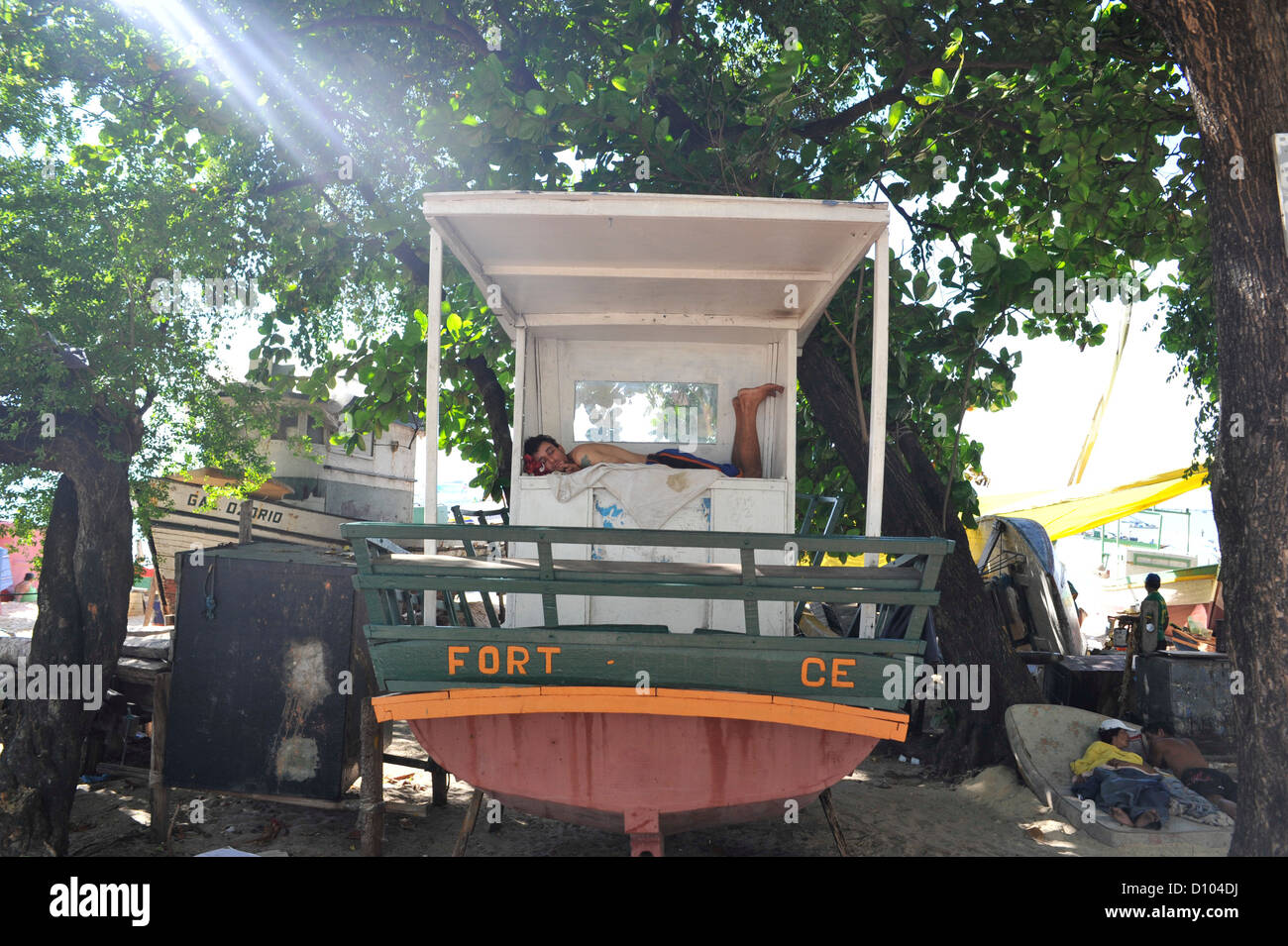 Homless Man On Raft Men sleeping in a boat hi-res stock photography and images - Alamy