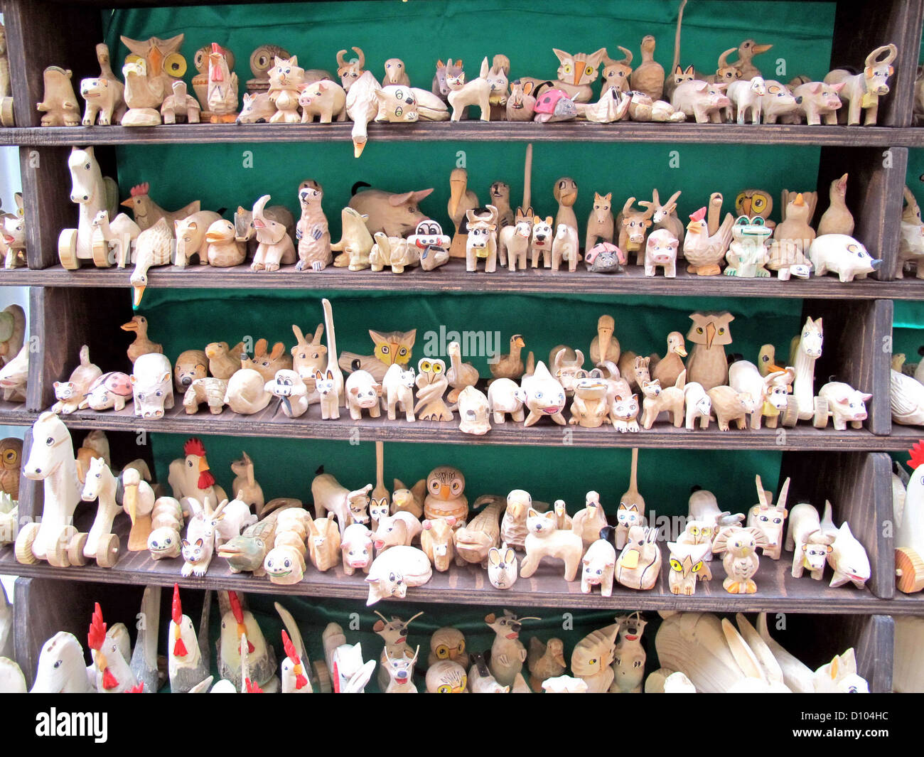 wood handmade items for sale at the market Stock Photo Alamy