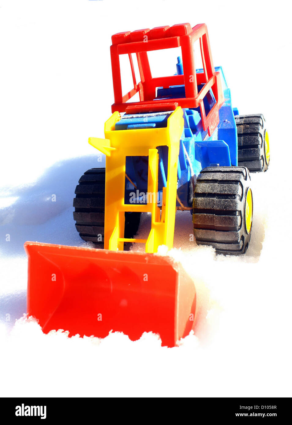 child’s toy scraper in use on fresh snow white 2 Stock Photo - Alamy