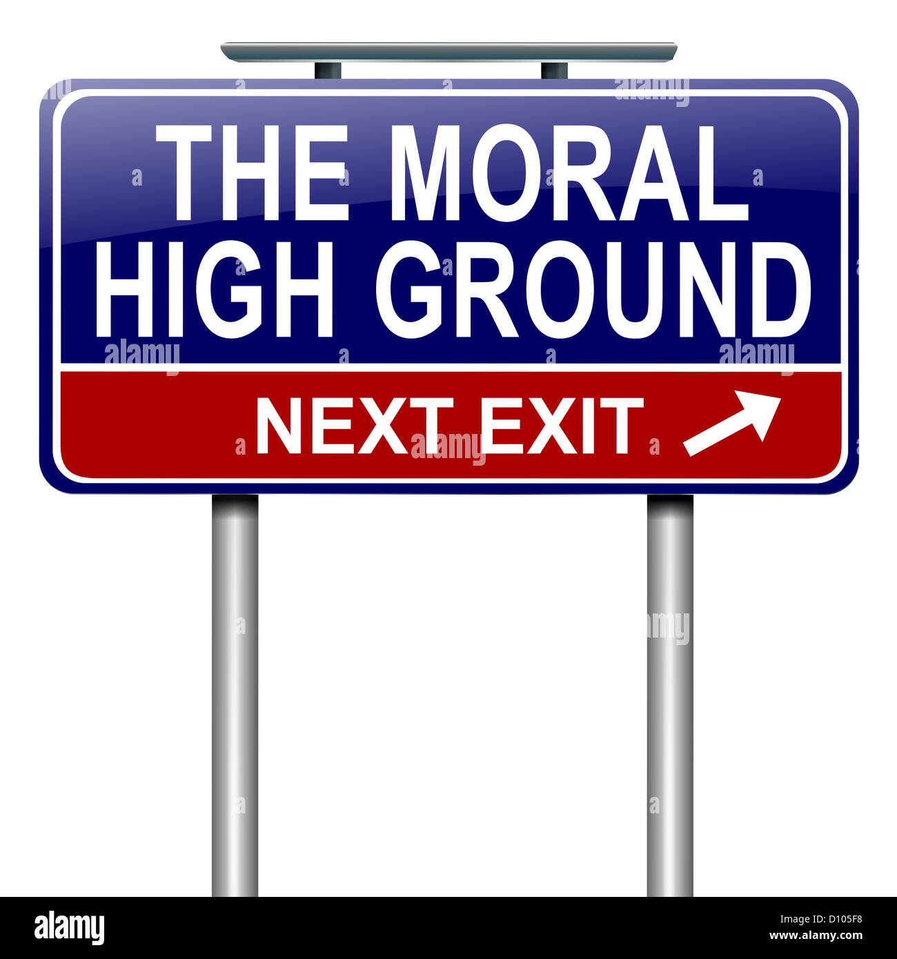 The moral high ground. Stock Photo