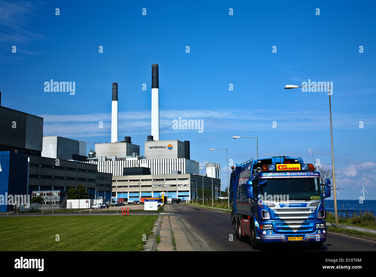 Power Station converting the energy of the fuel into electricity and