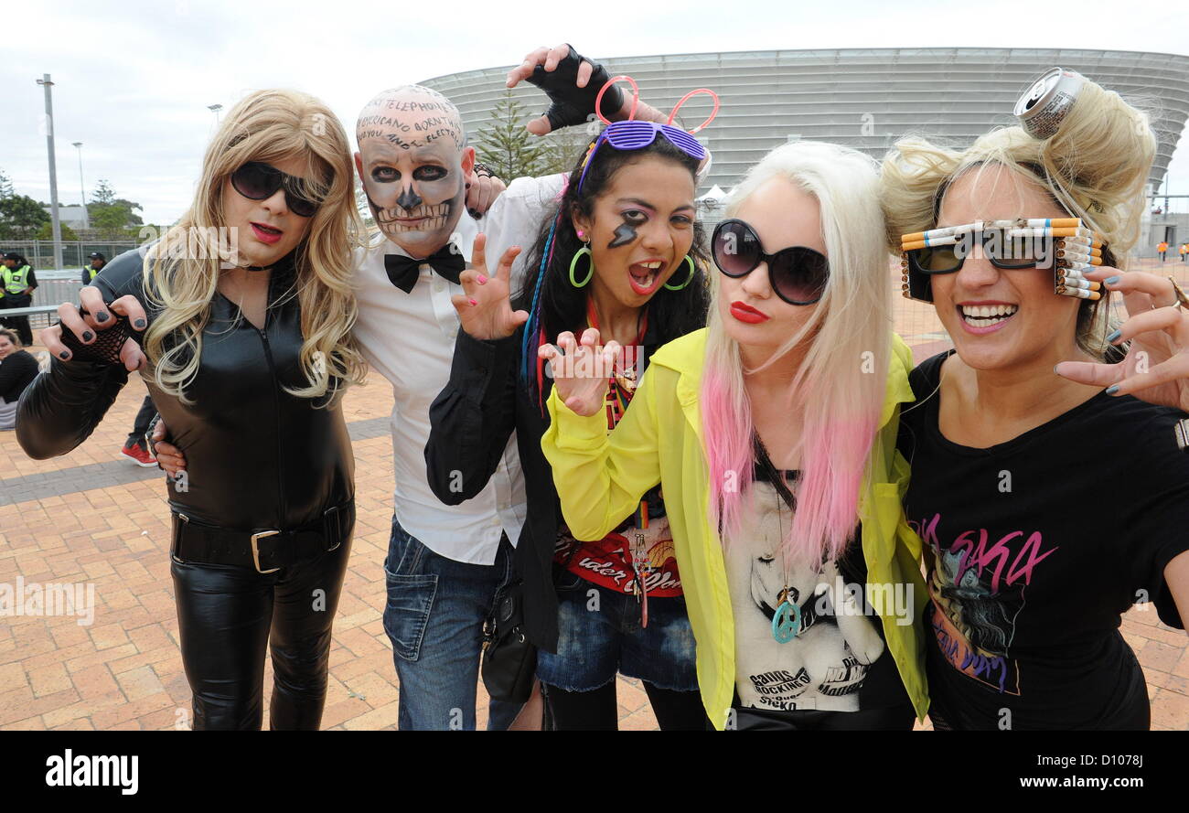 CAPE TOWN, SOUTH AFRICA: Lady Gaga fans gather outside Cape Town Stadium on  December 3, 2012, in Cape Town, South Africa. This was the last South  African performance in Lady Gaga's Born