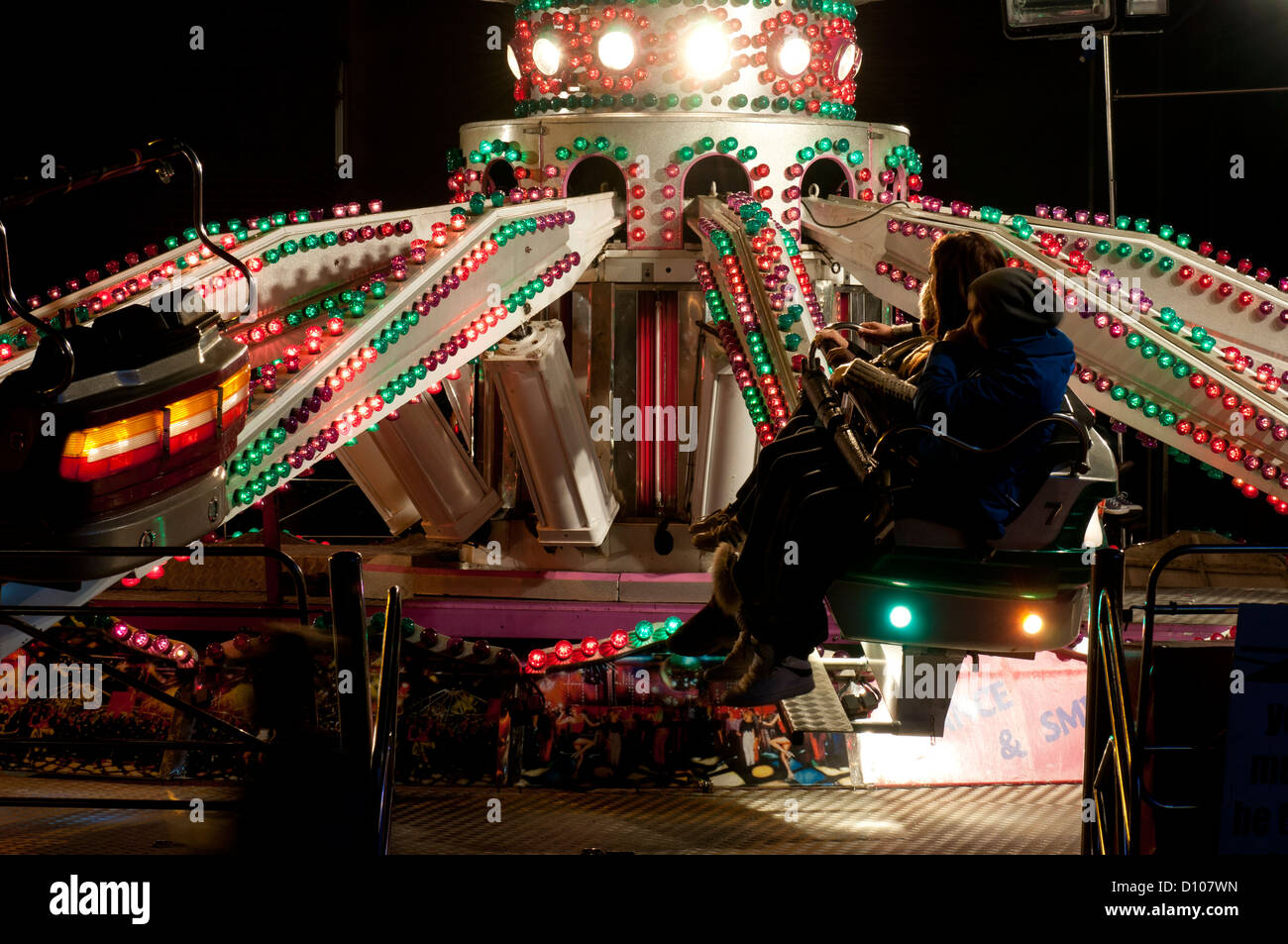 Warwick Mop fair ride Stock Photo Alamy