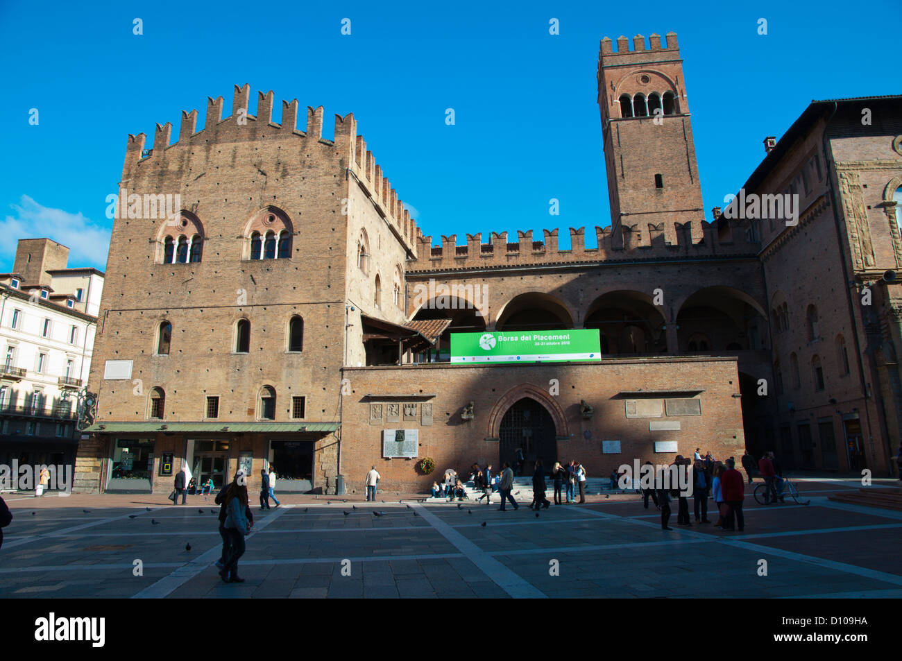 Piazza del Nettuno square centro storico central Bologna city Emilia