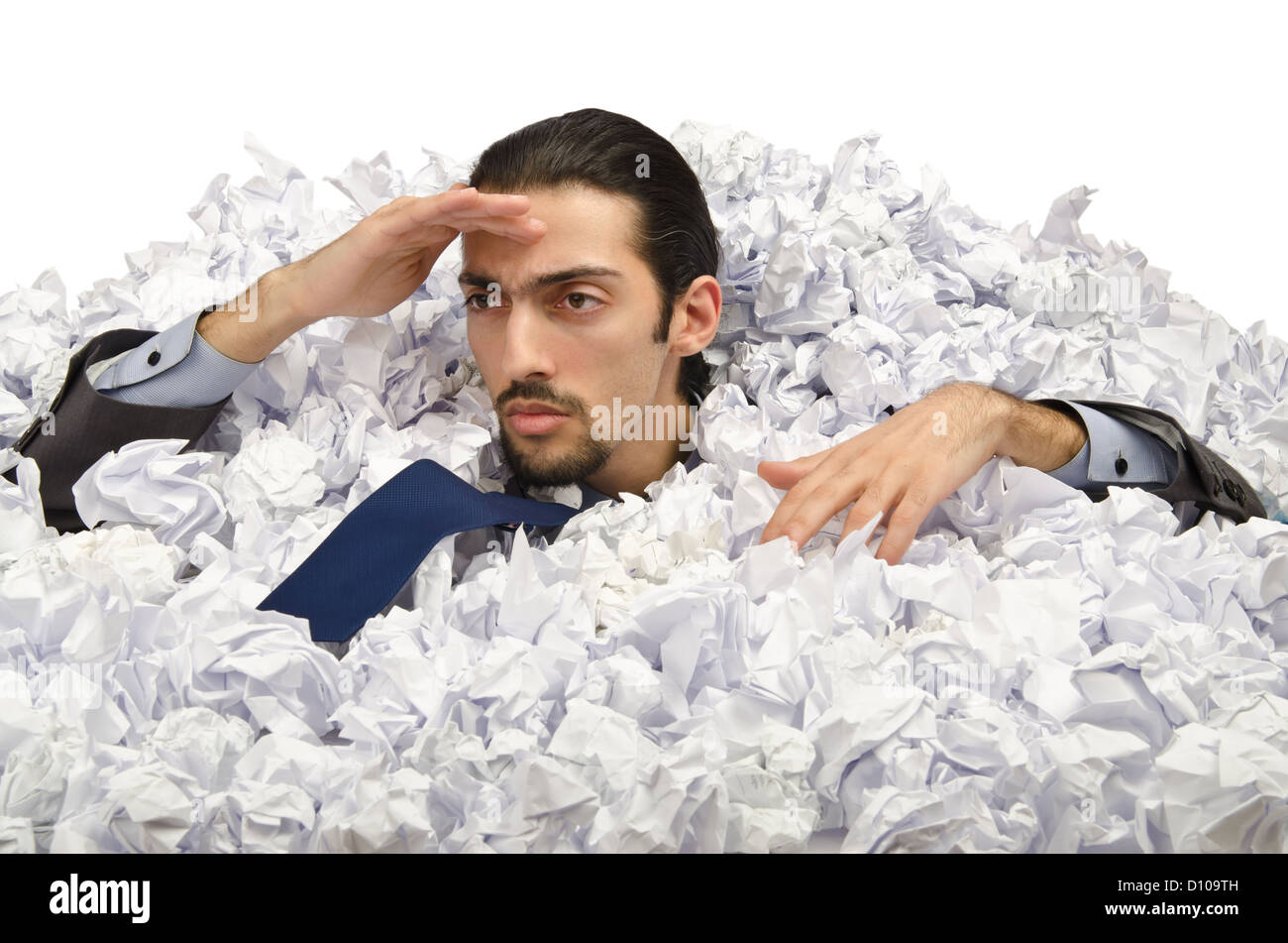 Man lots crumpled paper hi-res stock photography and images - Alamy