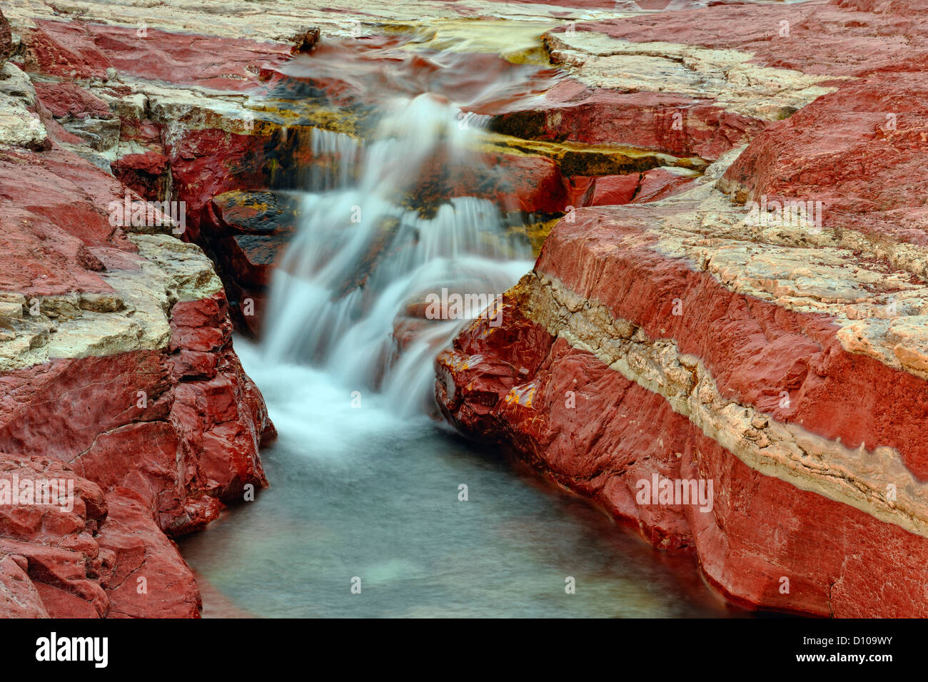 Red Rock Canyon, Waterton Lakes National Park, Alberta, Canada Stock