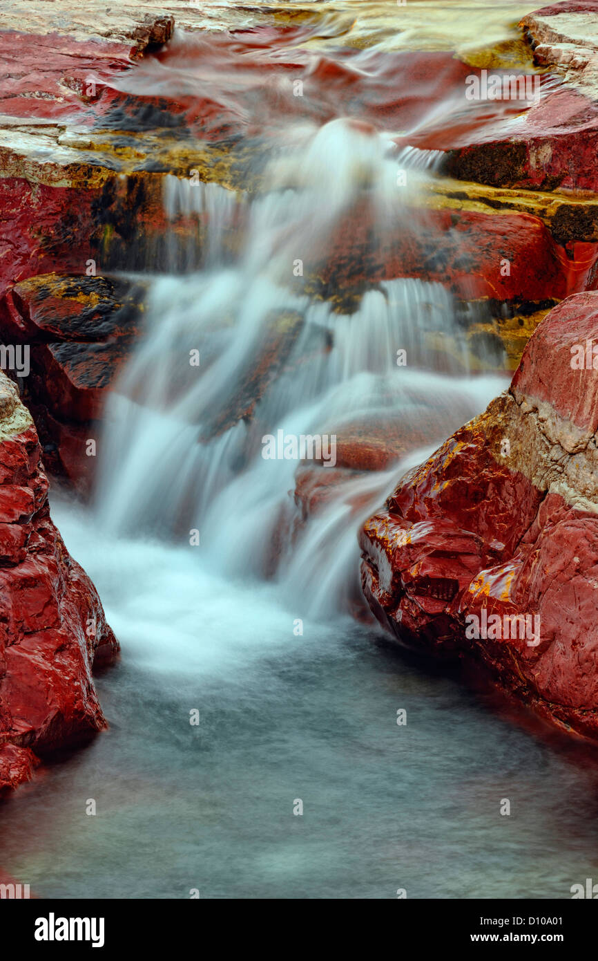Waterton Rocks Red Rock Canyon, Waterton Lakes National Park, Alberta, Canada Stock ...