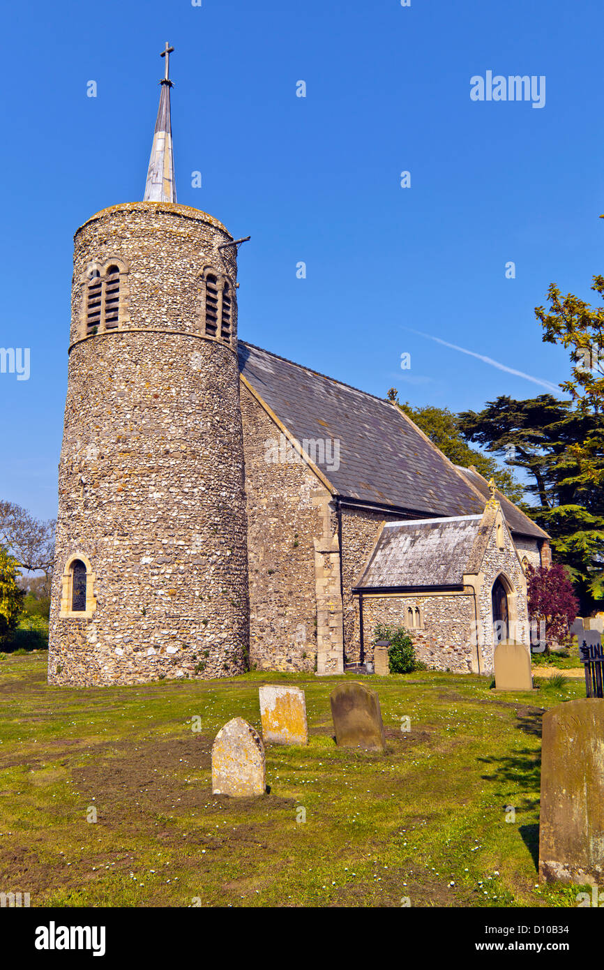 St Mary's Church in Titchwell North Norfolk Stock Photo