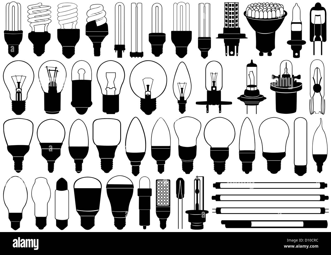 Light bulbs set Stock Photo Alamy