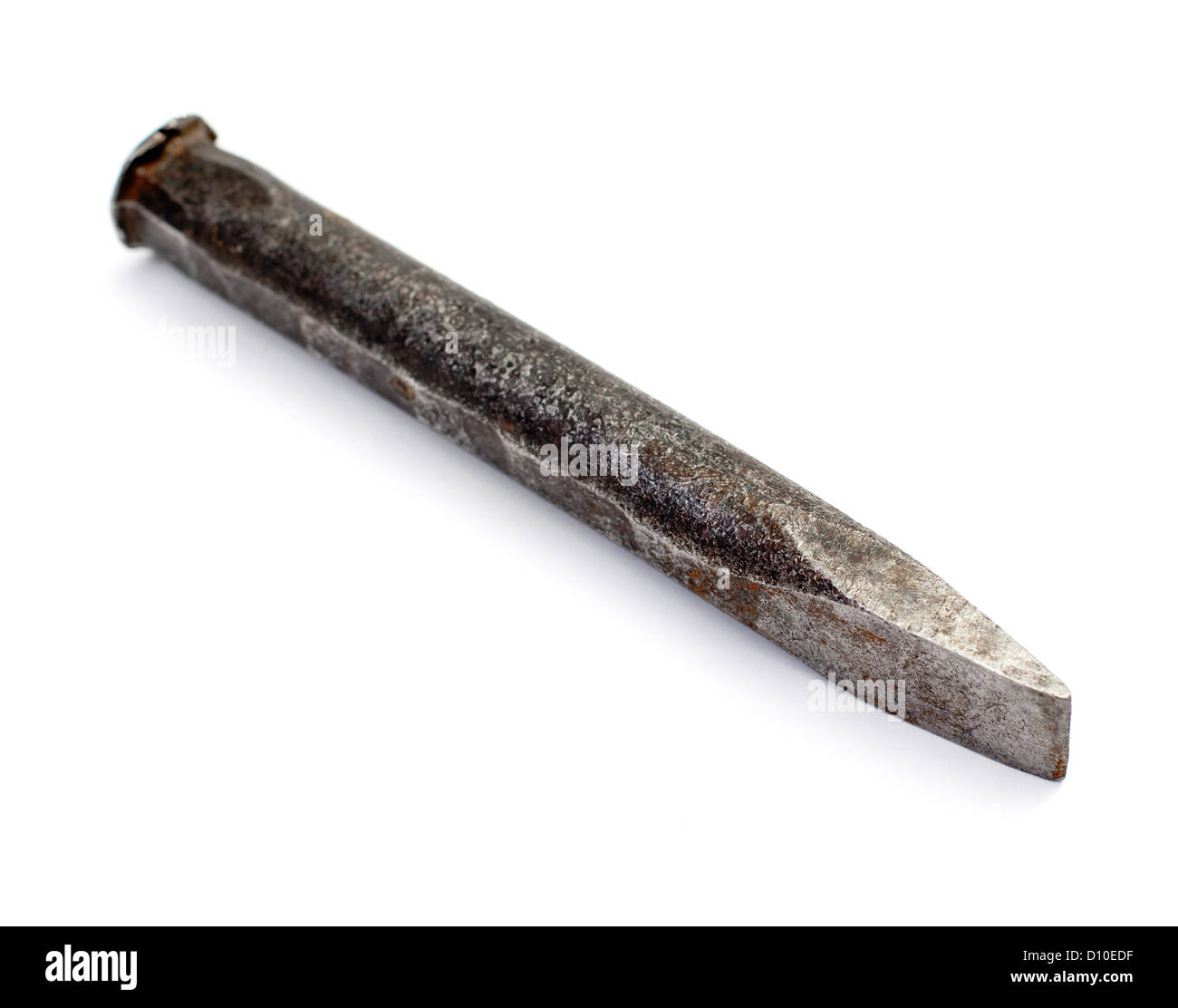 Cold Chisel on a white background. perspective Stock Photo