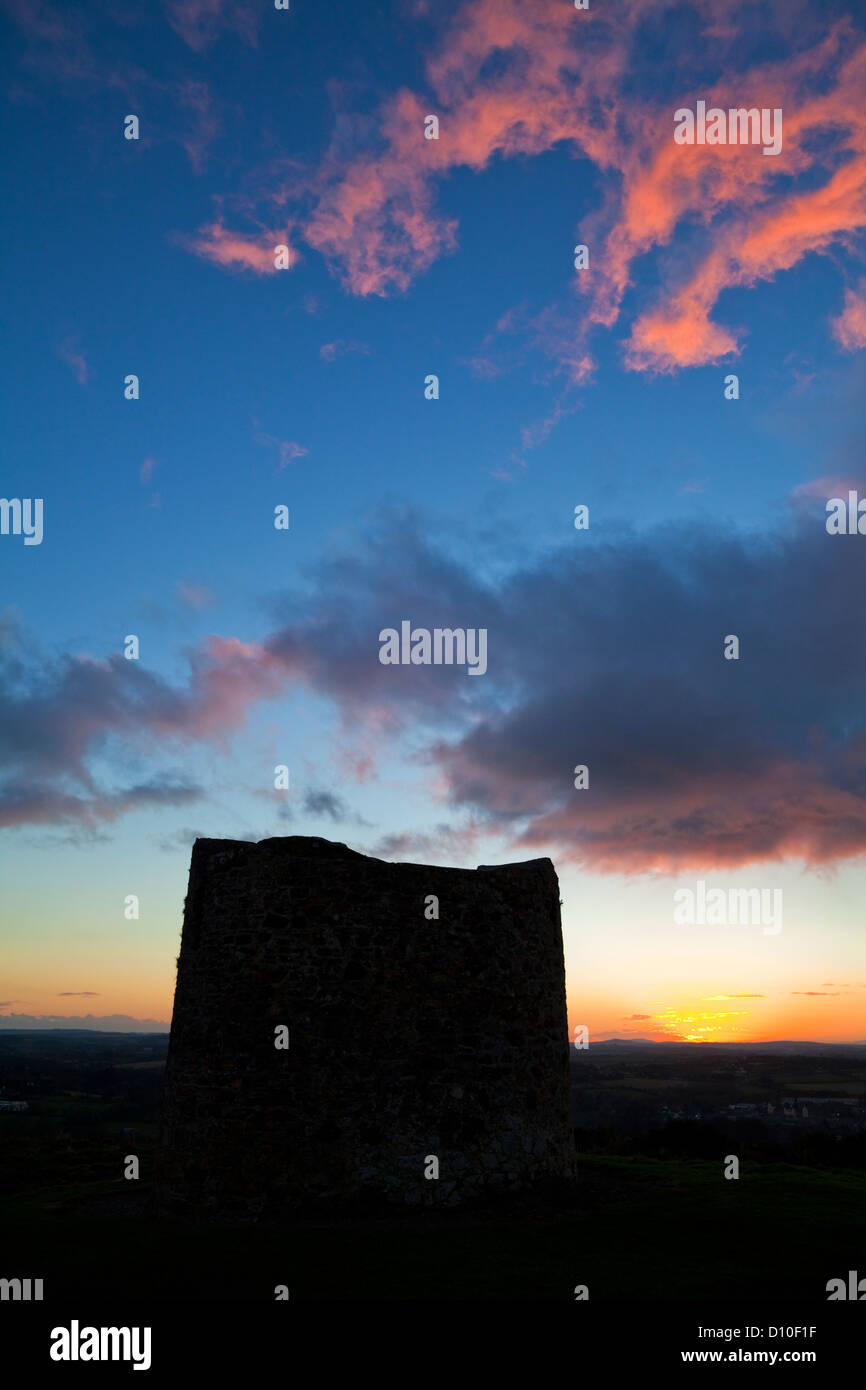 Sunset over the remains of Windmill used in the 1798 Rebellion, Vinegar