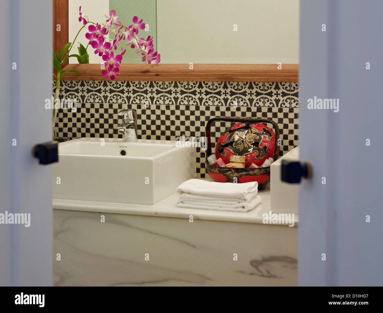 23 Love Lane, Georgetown, Penang, Malaysia. Architect: BYG Architecture SDN BHD, 2012. Bathroom. Stock Photo