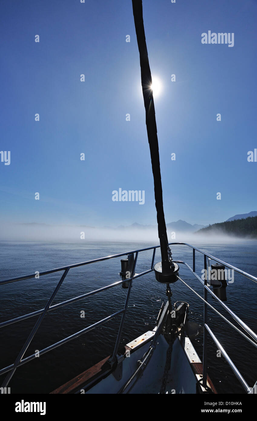 Bow of Ocean Light II proceeding along Blackney Passage, near Hanson