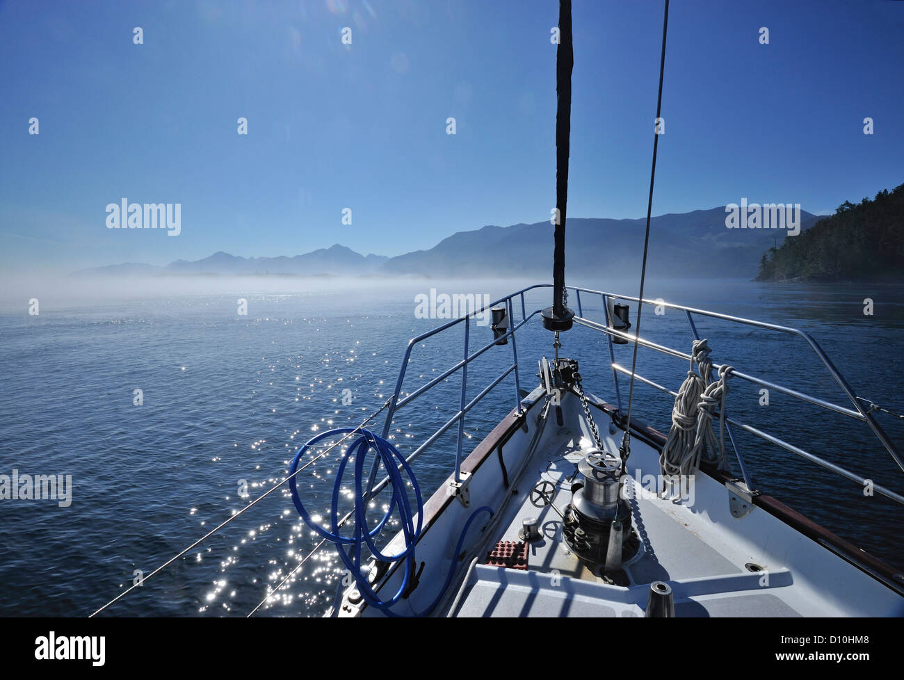 Bow of Ocean Light II proceeding along Blackney Passage, near Hanson