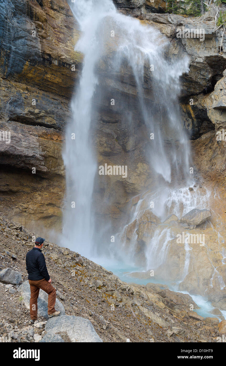 Hiker at Panther Falls, Banff National Park, Alberta, Canada (self