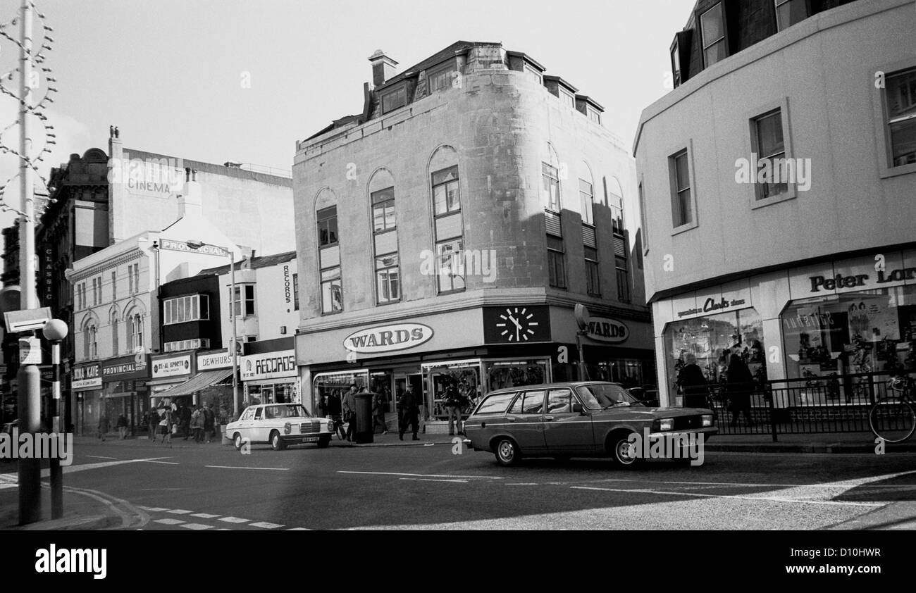 Queens road in Hastings in 1982. Stock Photo