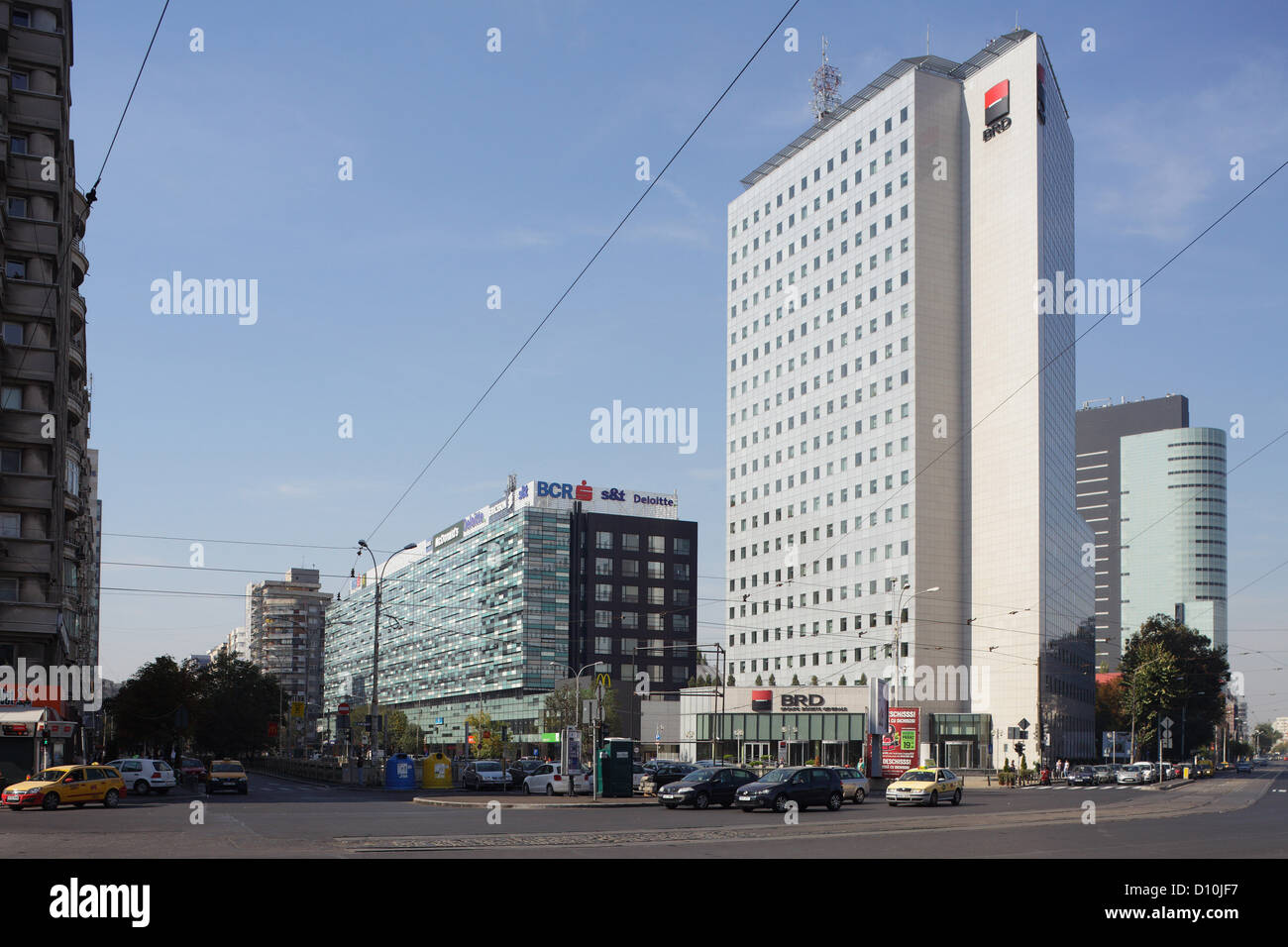 Bucharest, Romania, headquarters of the Romanian bank BRD Groupe Societe Generale SA Stock Photo