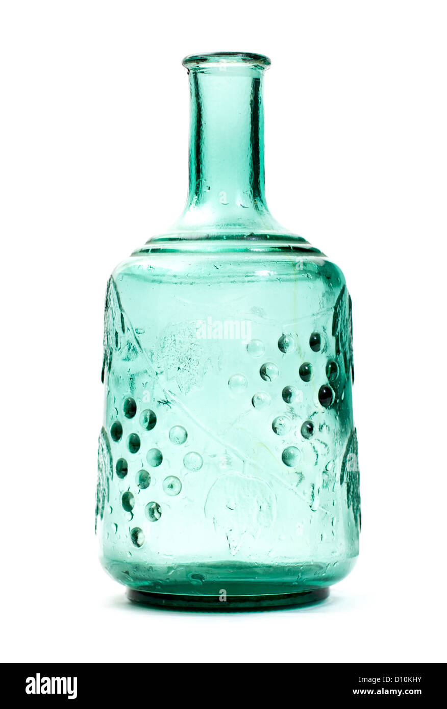 empty old glass bottle on white background Stock Photo - Alamy