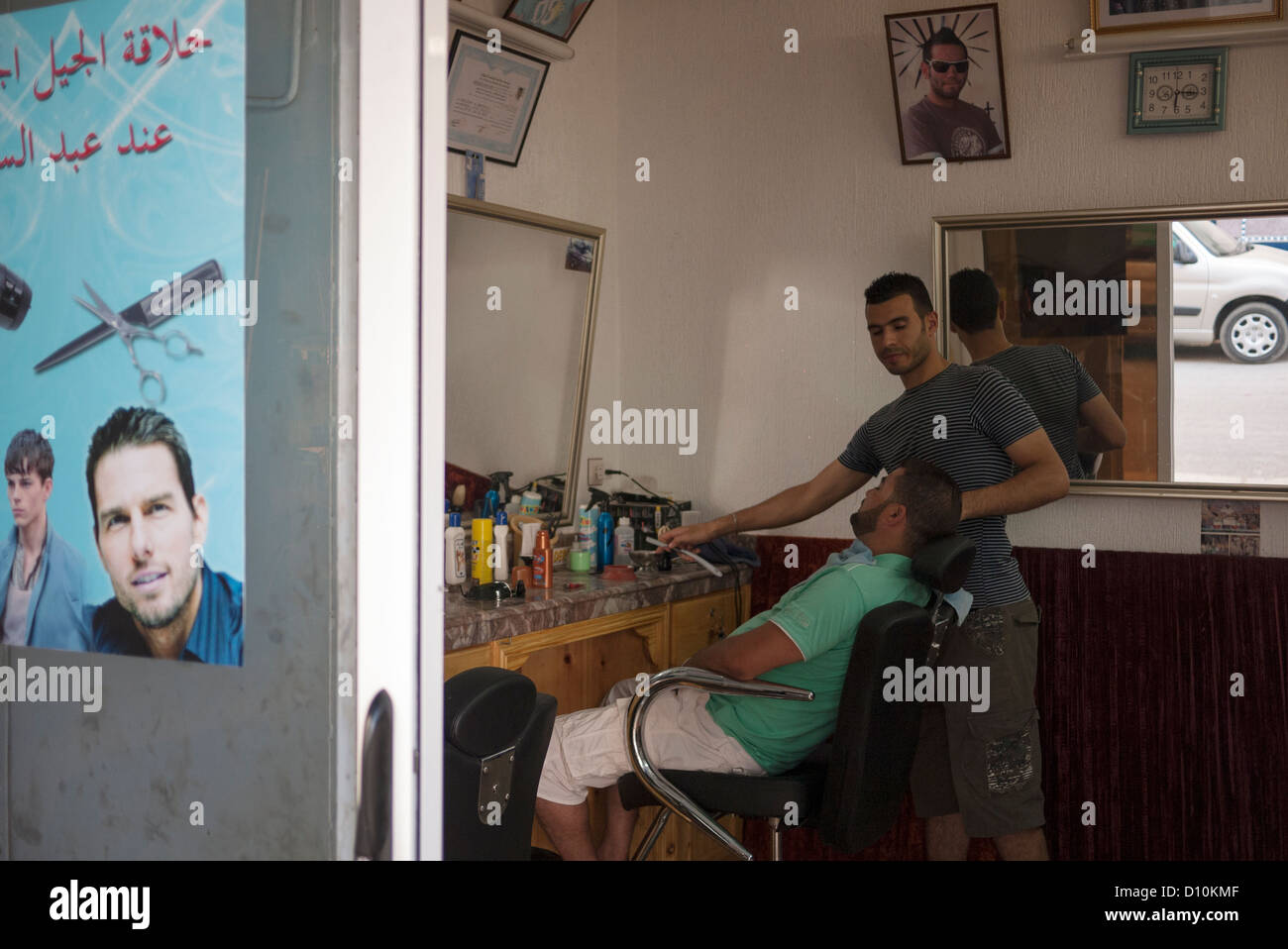 Barber shop In Asilah, Morocco Stock Photo Alamy