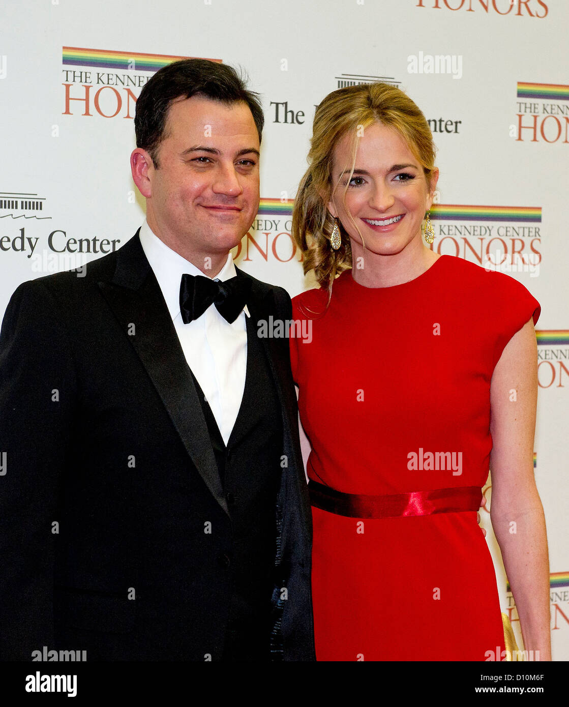 Comedian Jimmy Kimmel and Molly McNearney arrive for the formal Artist