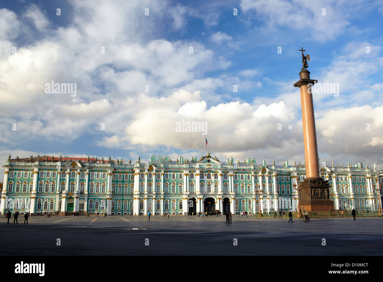 Winter Palace and Alexander Column on Palace Square Stock Photo - Alamy