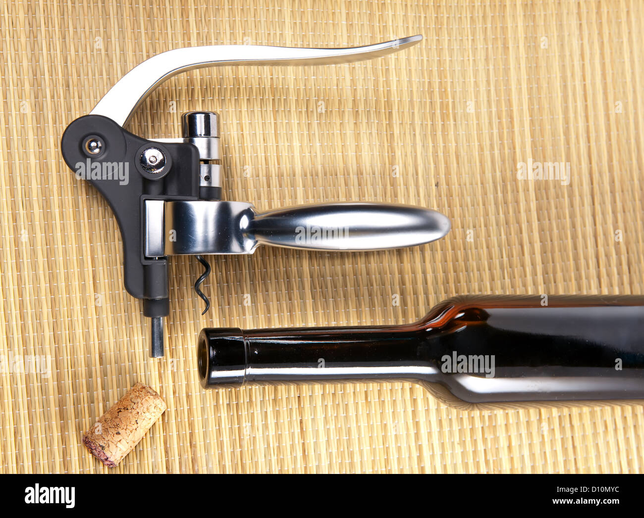 corkscrew opener for wine bottles Stock Photo