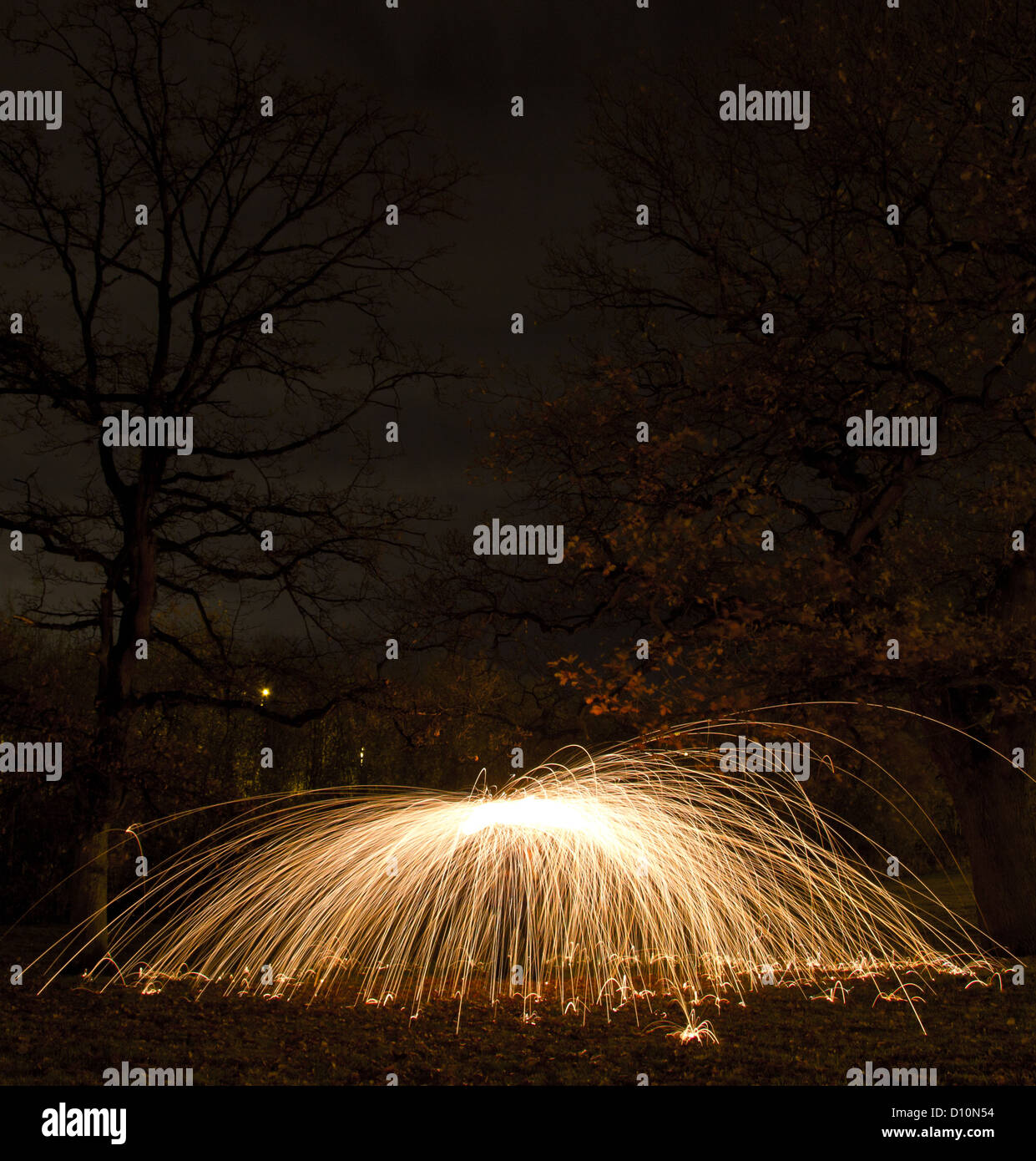 Steel wool sparks flying Stock Photo - Alamy