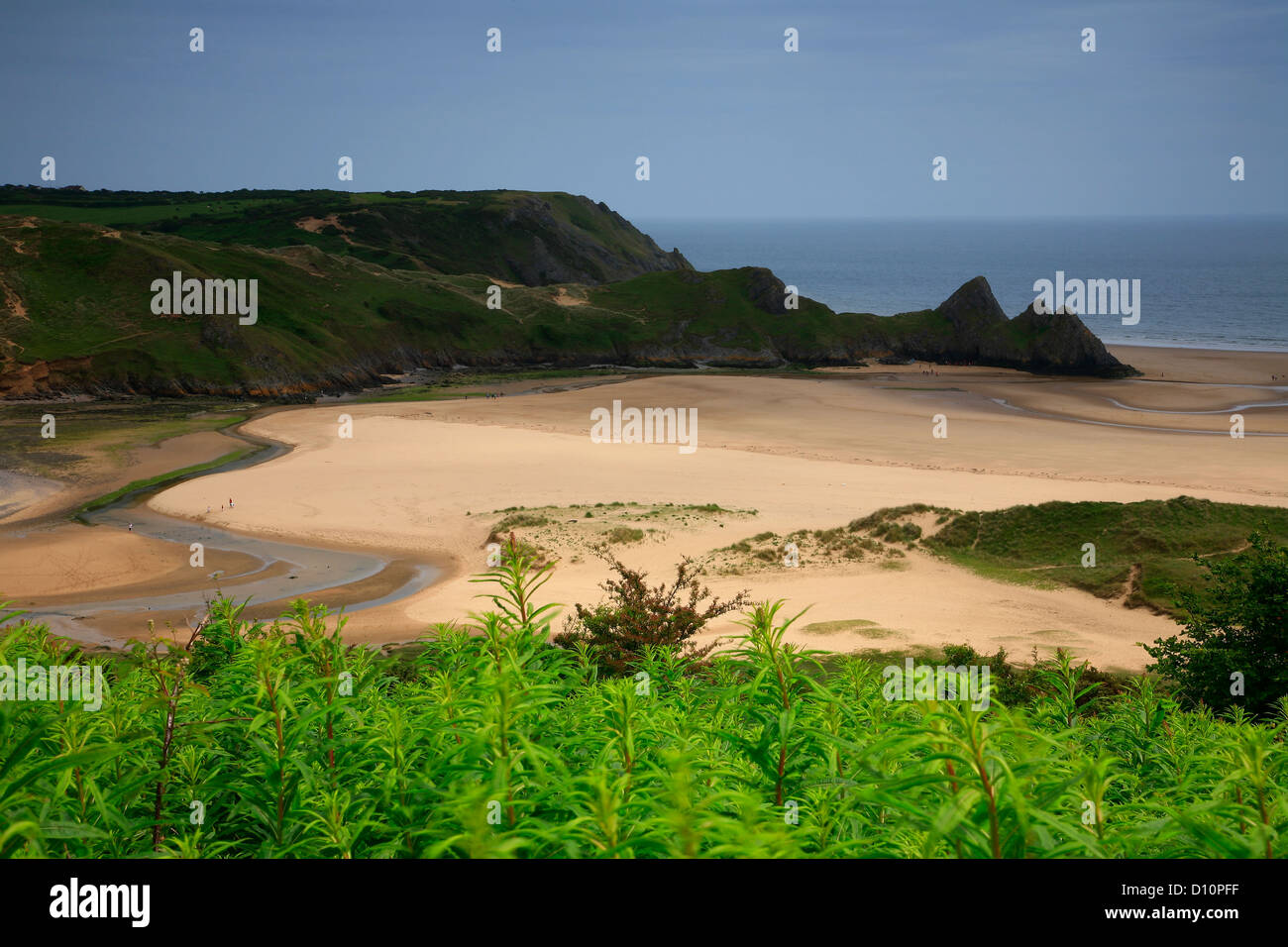 Three Cliffs Bay Gower Peninsula Swansea Wales Stock Photo Alamy
